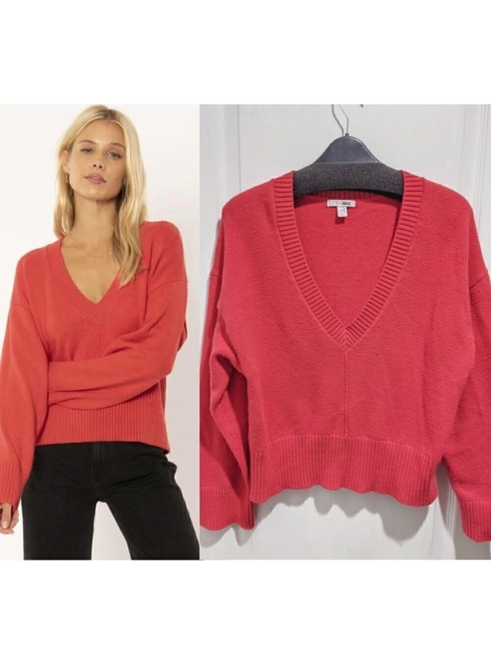 Amuse Society | Keri Long Sleeve Sweater in Red